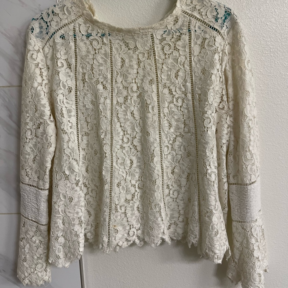 White Lace top from Saks 5th